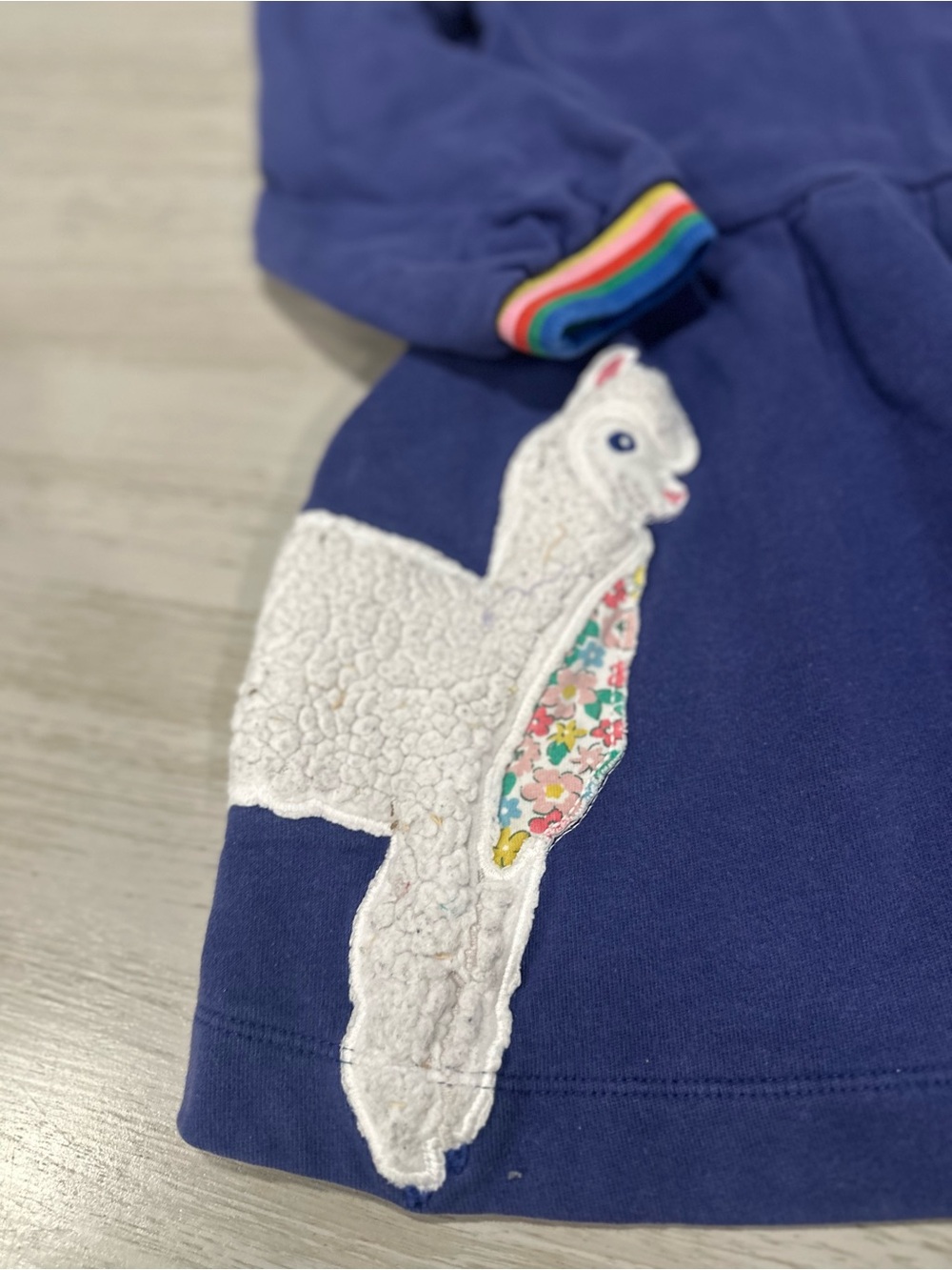 Girls Mini Boden Appliqué Long Sleeve Sweatshirt Dress 4-5 Farm Whimsy Woodland - Picture 3 of 6